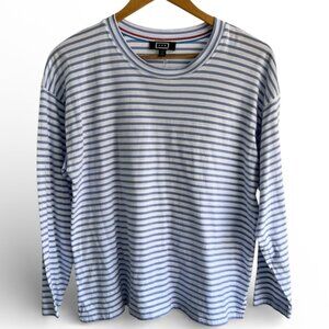 AYR French Fry Tee Blue and White Stripe  - Size Medium